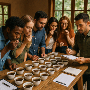 Sesión de degustación de café
