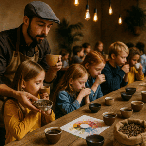 Taller de cata de café para niños